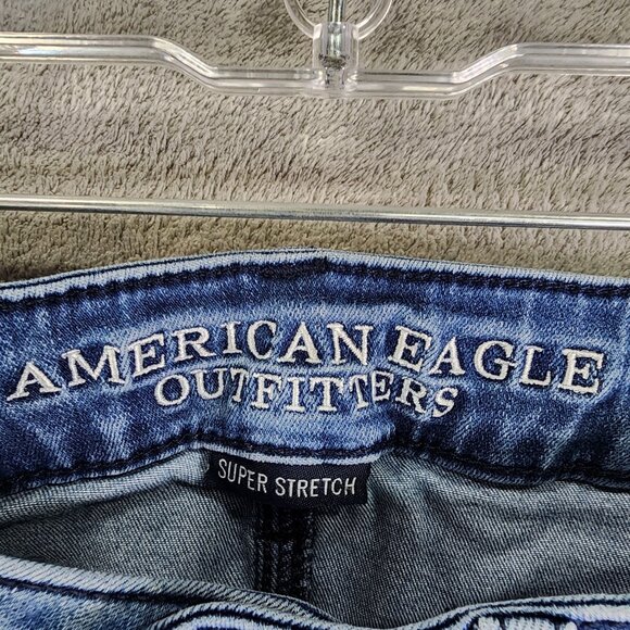 Womens American Eagle Outfitters Super Stretch Distressed Jegging Jeans Size 2 - Picture 3 of 11